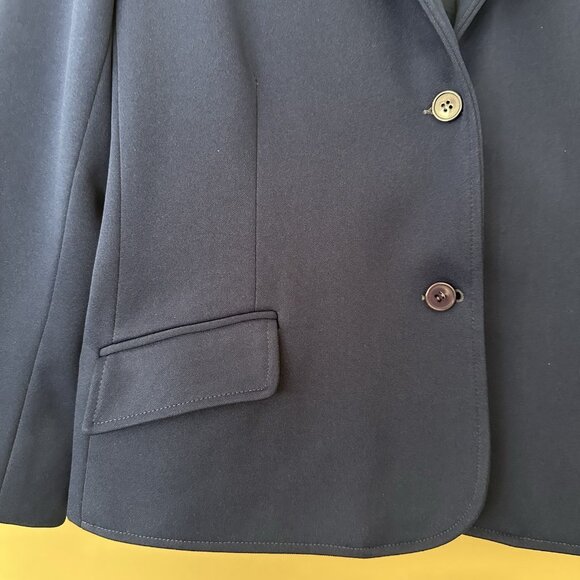 Givenchy Sport Single Breasted Blazer Suit Jacket Coat Women 16 VTG Navy Blue - Picture 6 of 9